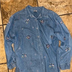 Vintage Disney button up mikey and minnie donald and daisy